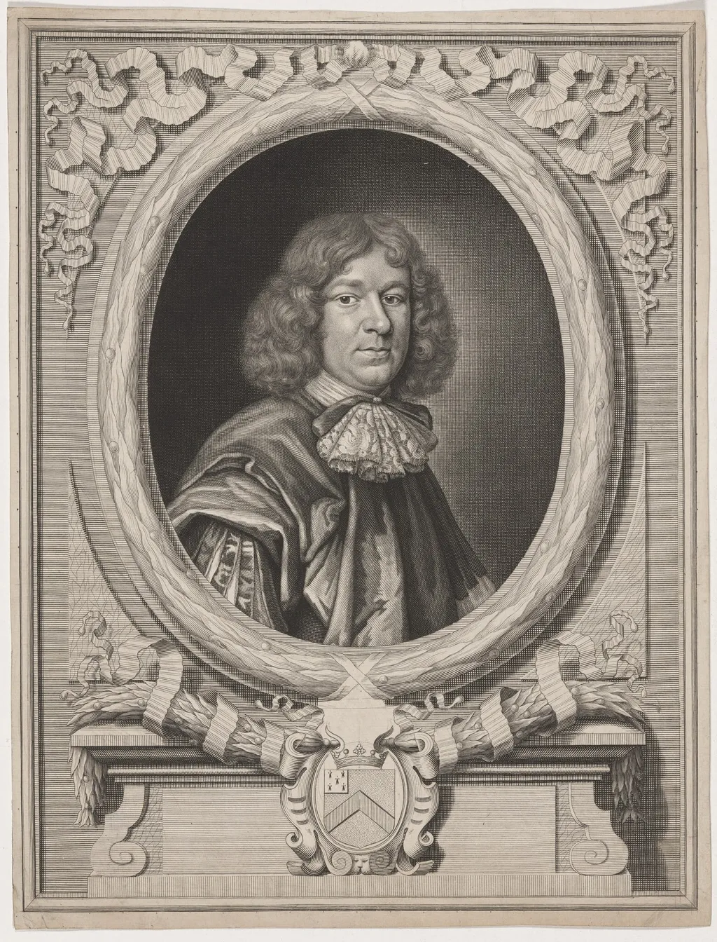 Robert Stafford of Bradfield, Berks, by David Loggan, ink, 1668