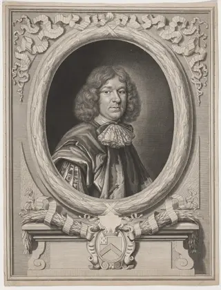 Robert Stafford of Bradfield, Berks, by David Loggan, ink, 1668
