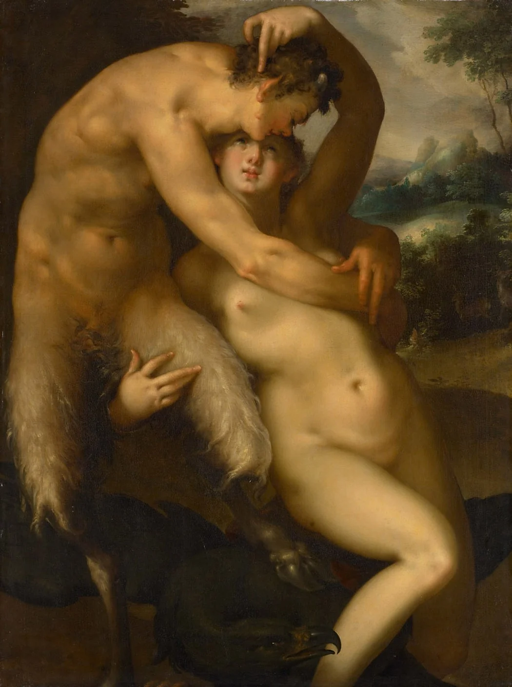 Jupiter und Antiope, detail