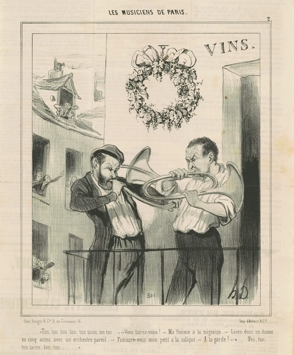 Ton, ton ... ton taine ..., by Honoré Daumier, ink, 1841