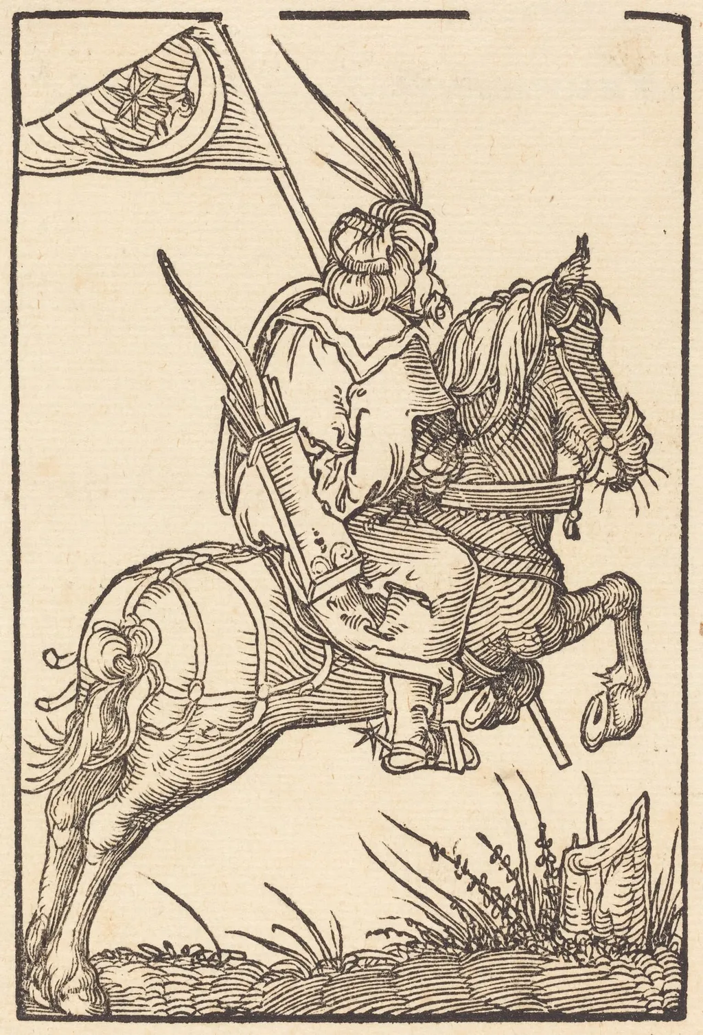 A Turkish Horseman, by Hans Springinklee, ink, 1507