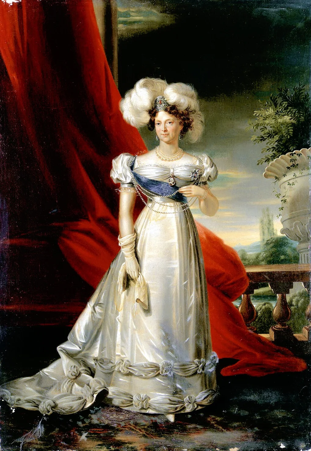Portrait of the Empress Dowager Maria Feodorovna, detail
