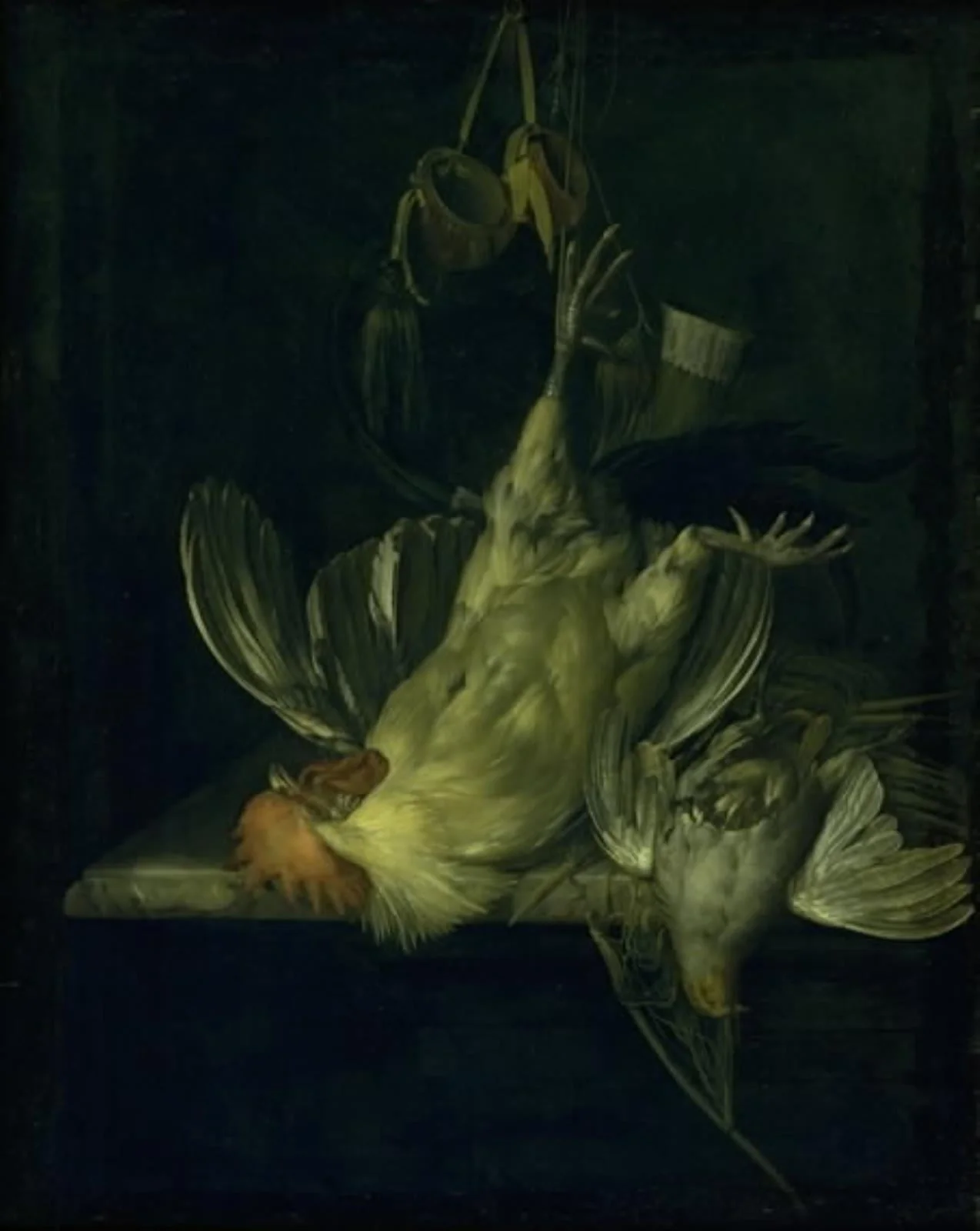 A Dead White Cock, detail