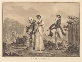 La Jeune Femme, by Philibert-Louis Debucourt, ink, 1807