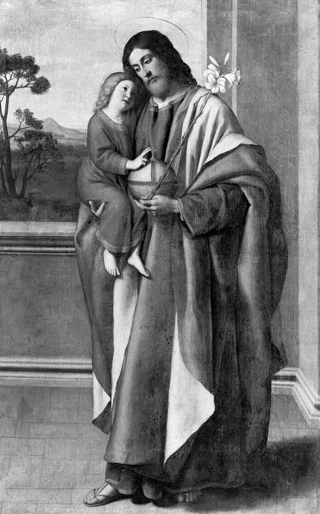 Joseph and Christ as a Child, detail