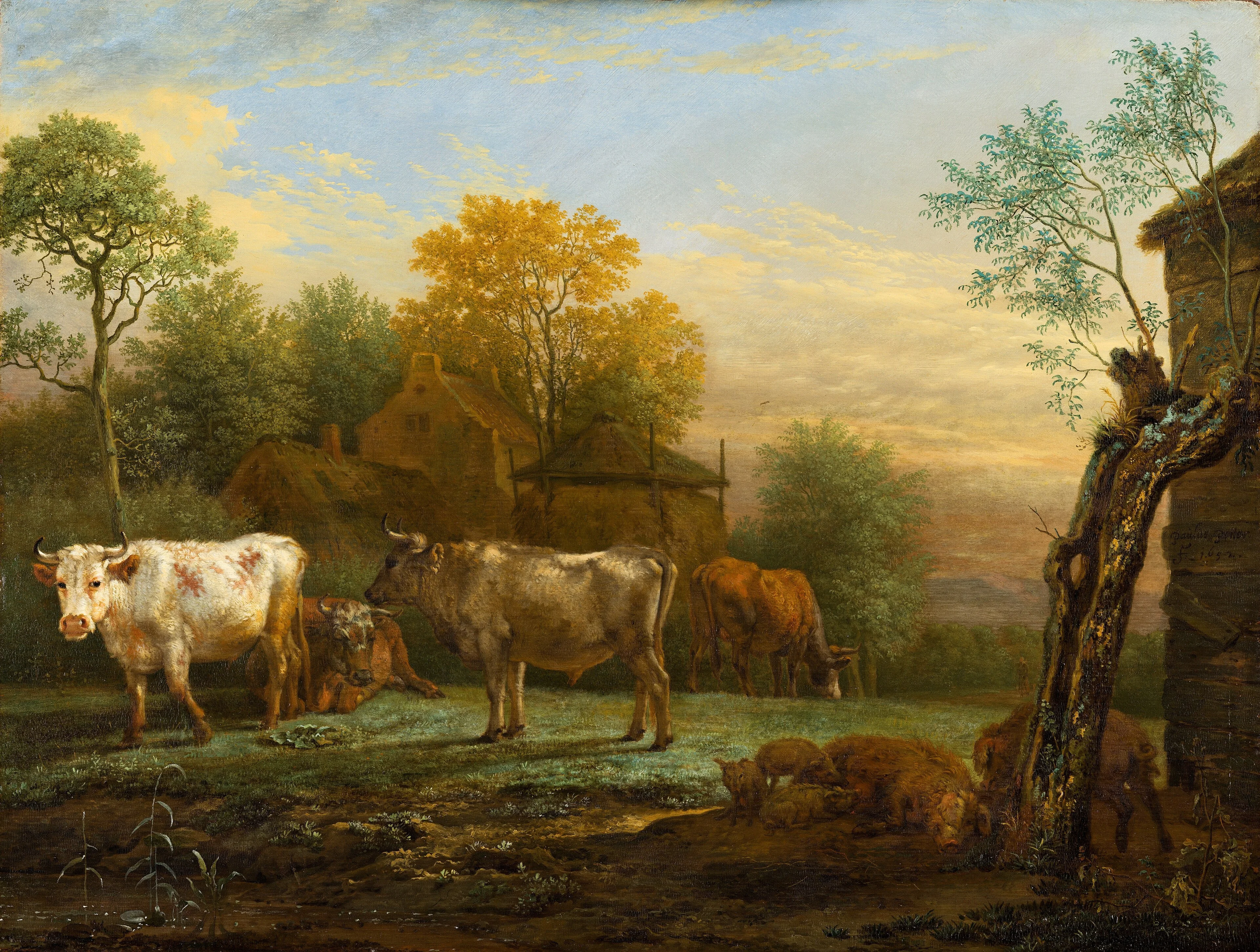Cattle in a Meadow, detail