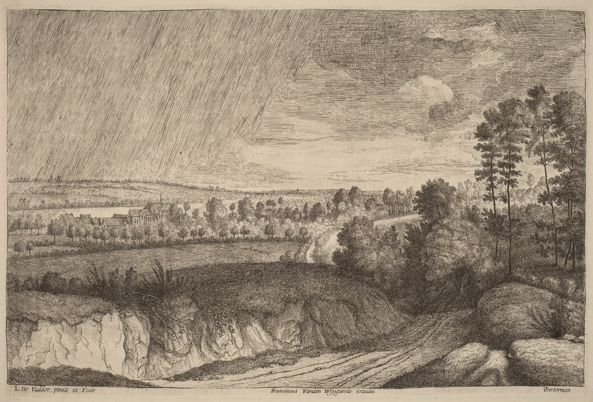 Rainy Landscape, detail