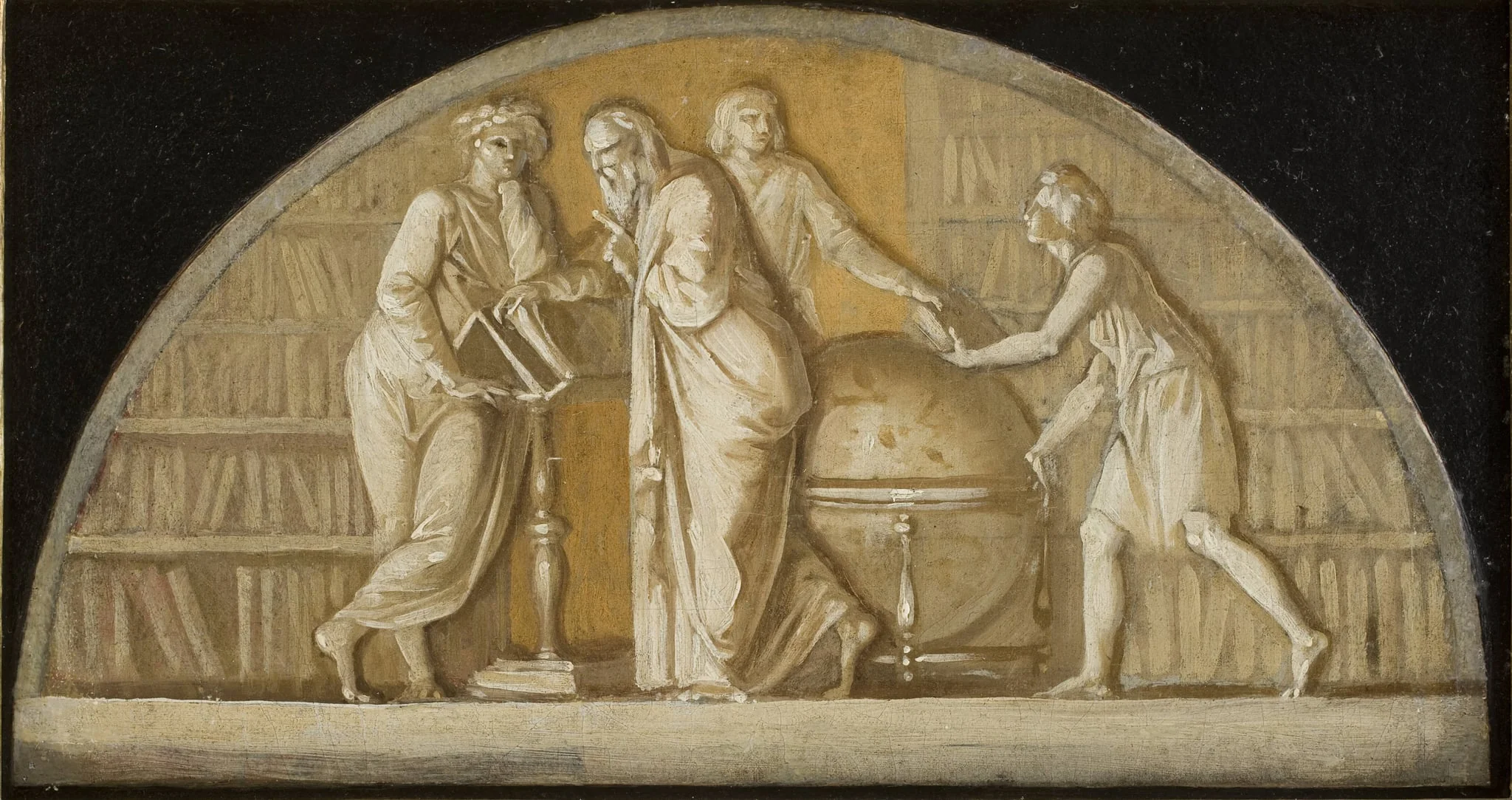 The Foundation of the Royal Library, detail