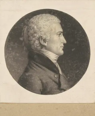 Meriwether Lewis, by Charles B. J. Févret de Saint-Mémin, ink, 1802