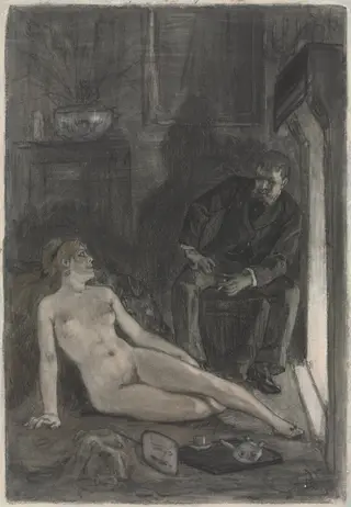 Winter Evening, by Félicien Rops, 1880
