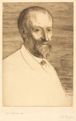 Auguste Poulet-Malassis, 2nd plate, by Alphonse Legros, ink, 1874