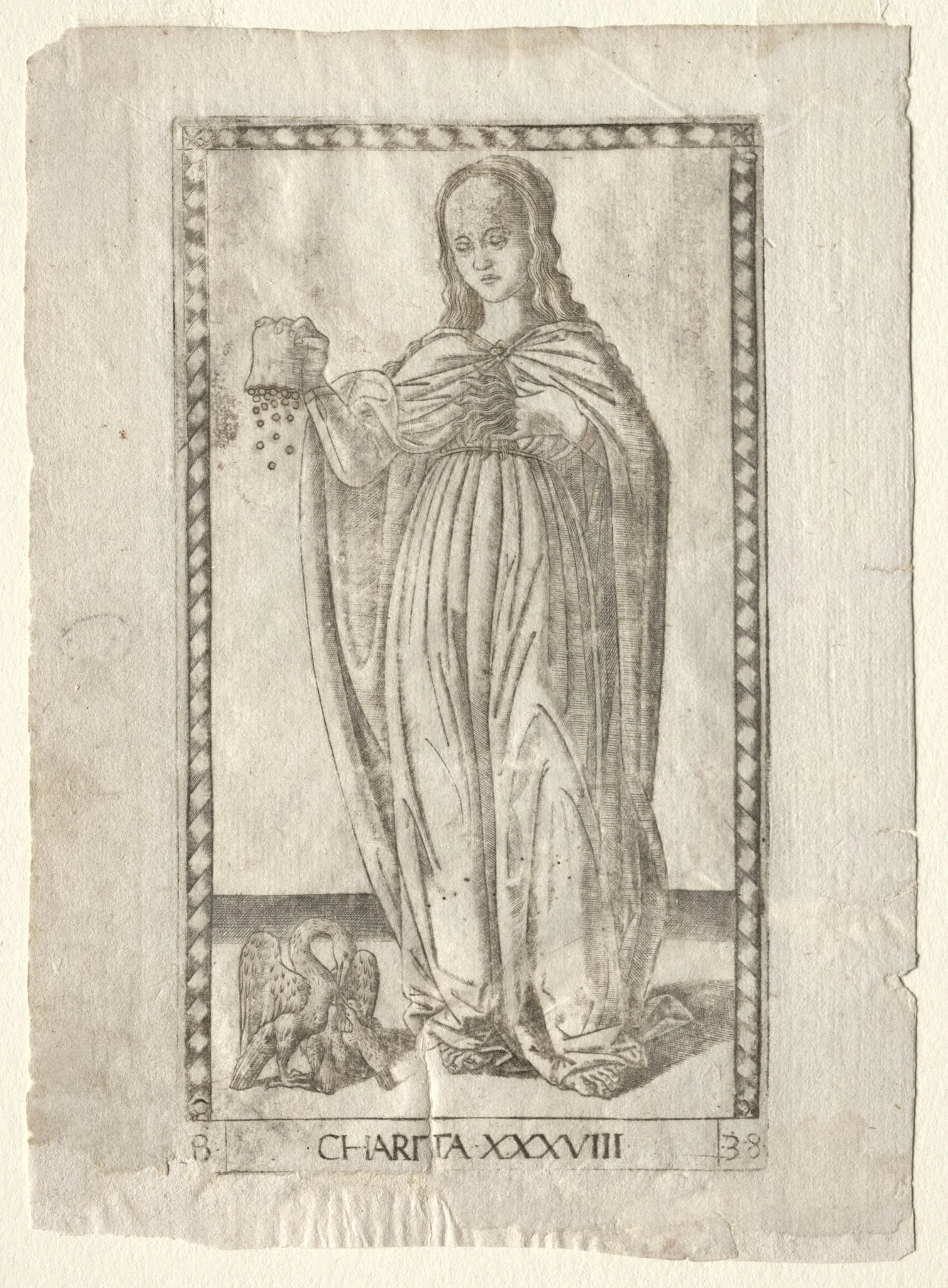 Charity (from the Tarocchi, series B: Cosmic Principles & Virtues, #38), detail