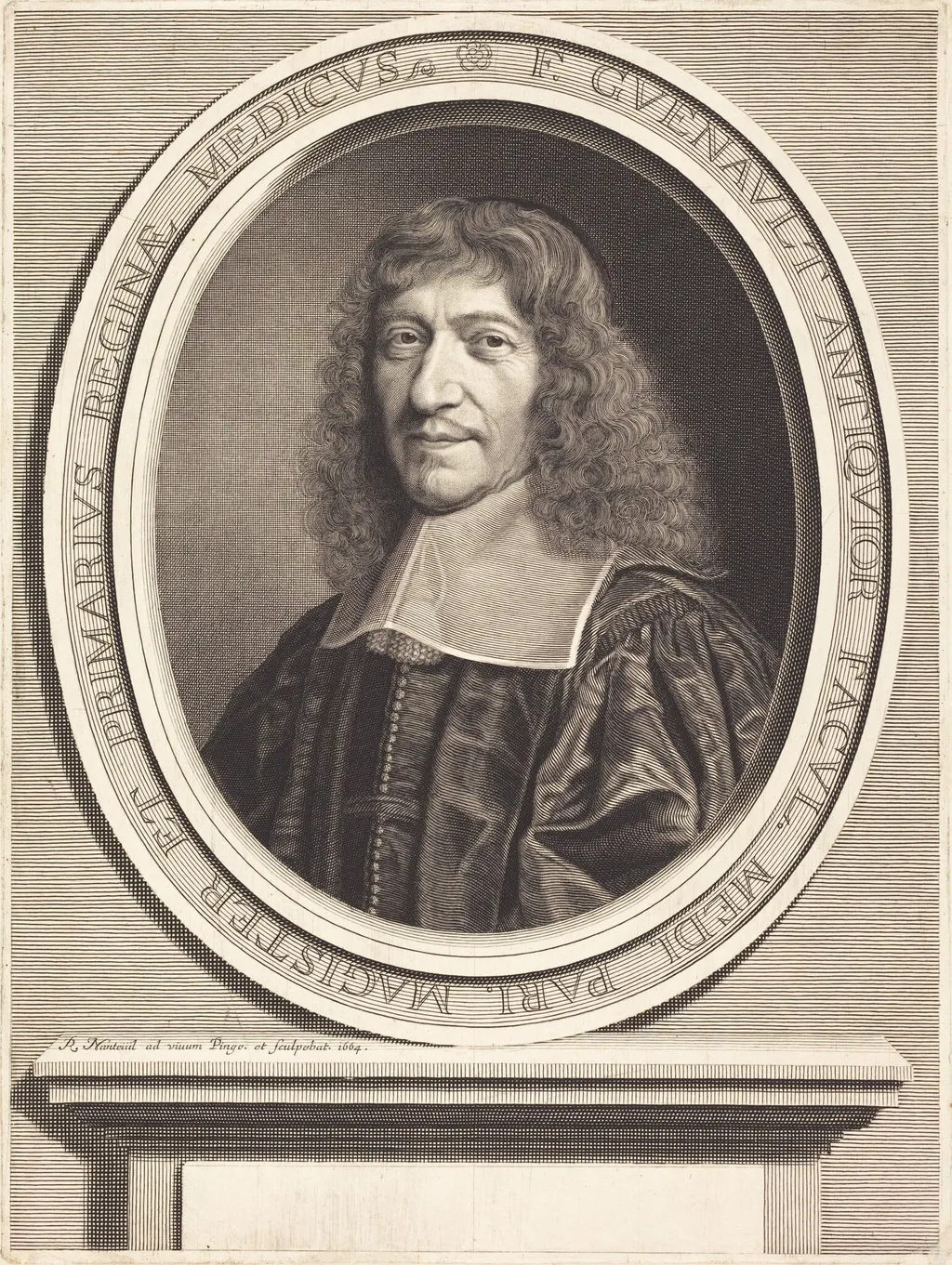 Francois Guenault, by Robert Nanteuil, ink, 1664