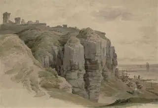 Hastings Castle, by Munn, watercolor, 1819