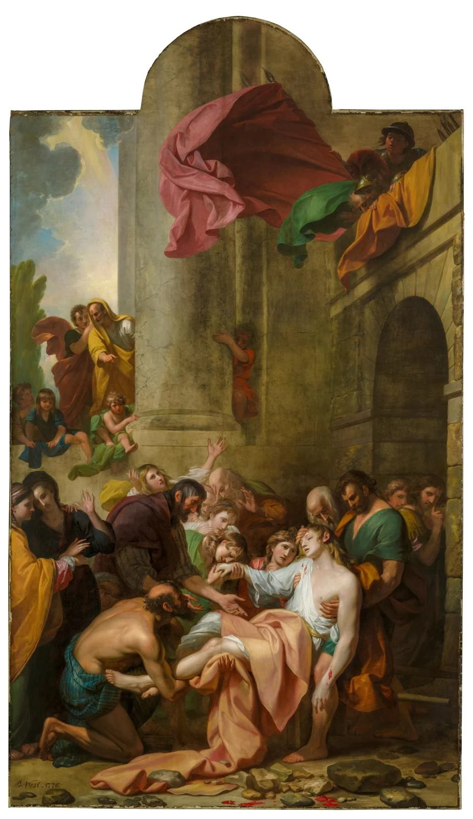 Devout Men Taking the Body of Saint Stephen, detail