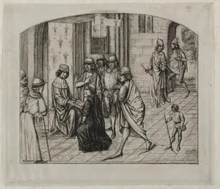 The Printed Work of the Latin Author, Valerius Maximus, Being Presented to King Louis XI, by Charles Meryon, 1860