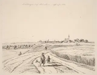 Sendling, by Wilhelm von Kobell, ink, 1818