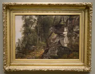 Trees on a Rocky Hillside, by Asher Brown Durand, oil, 1849
