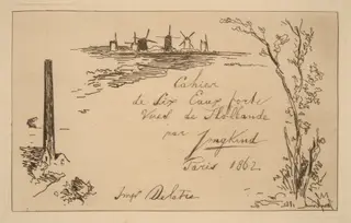 Title Page (Titre du cahier de six eaux-fortes), by Johan Jongkind, ink, 1862