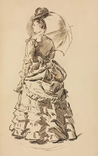 Study for "Mind and Matter", by Charles Samuel Keene, 1879