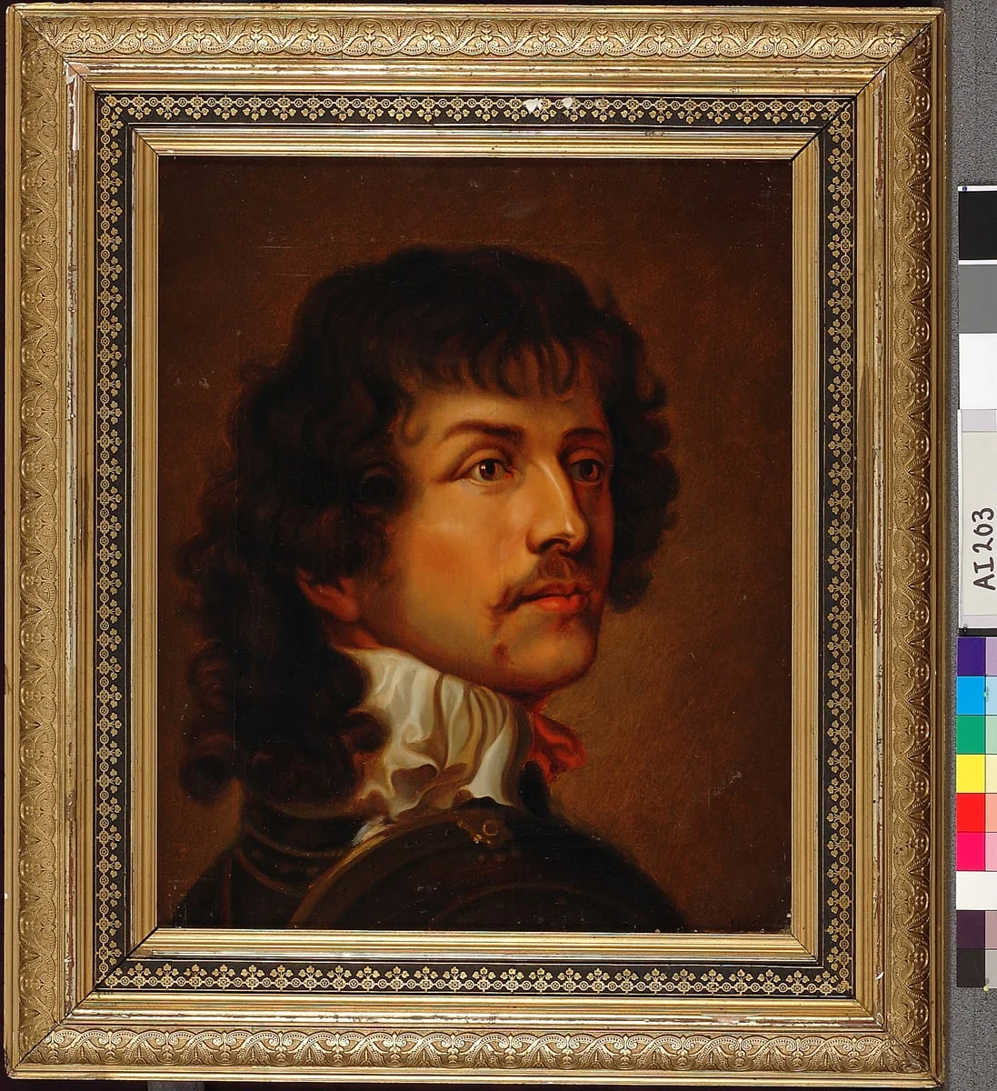 Miehen rintakuva, kopio van Dyckin mukaan?, detail