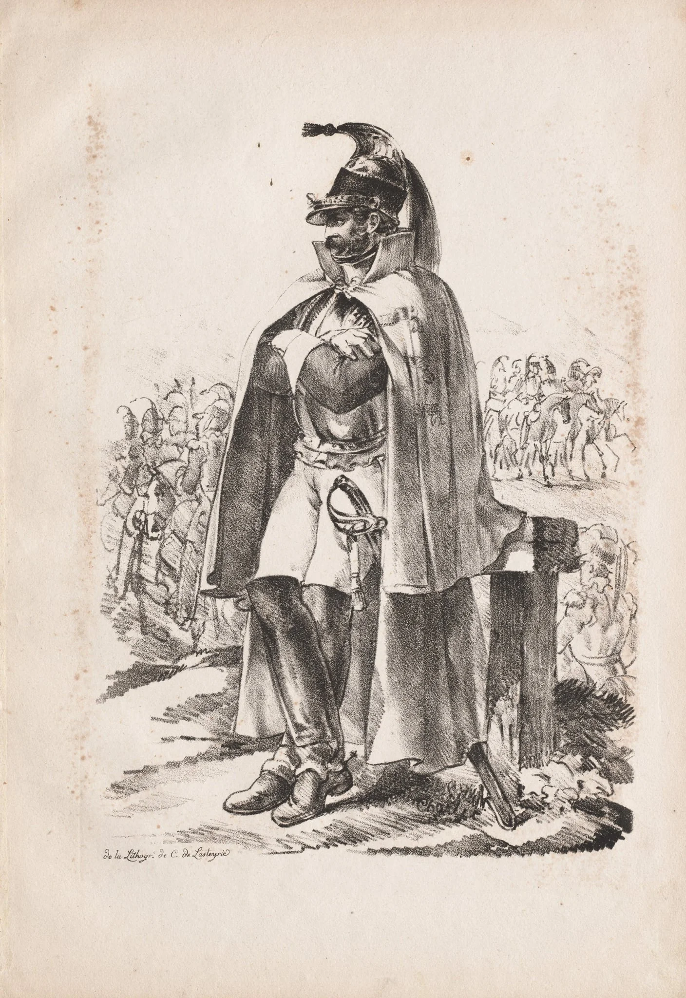 Military Costumes: Cavalry Man, detail