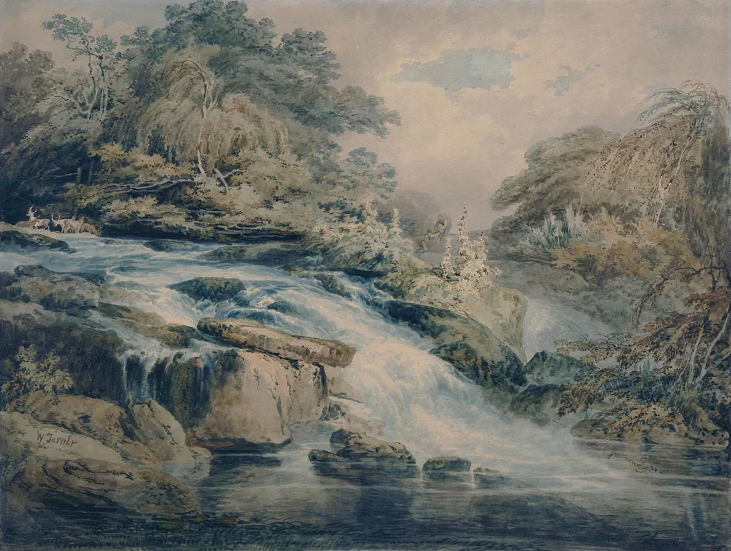 The Cascades, Hampton Court, Herefordshire, by Joseph Mallord William Turner, watercolor, 1795