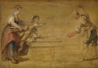 Kitchen Maid, Butcher and Boy around a Table, by Peter Paul Rubens, unspecified, 1618