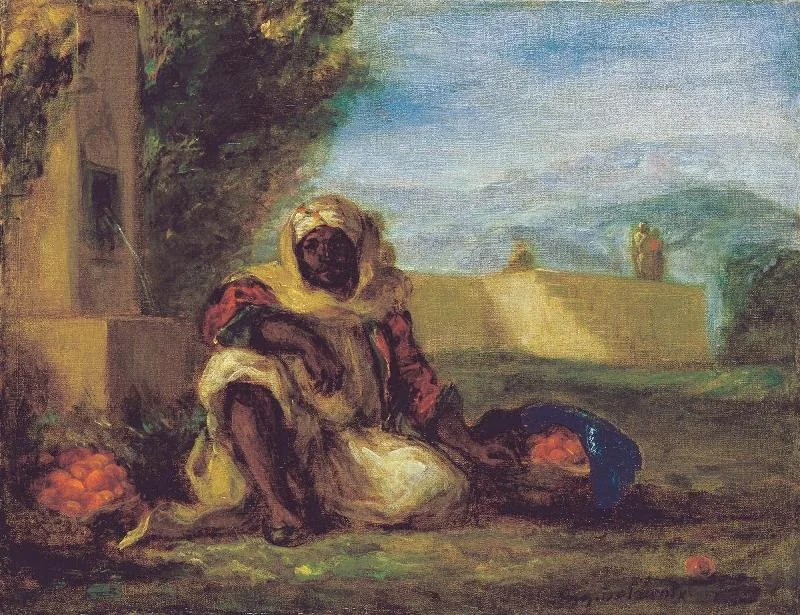 Marchand d’oranges au Maroc, detail