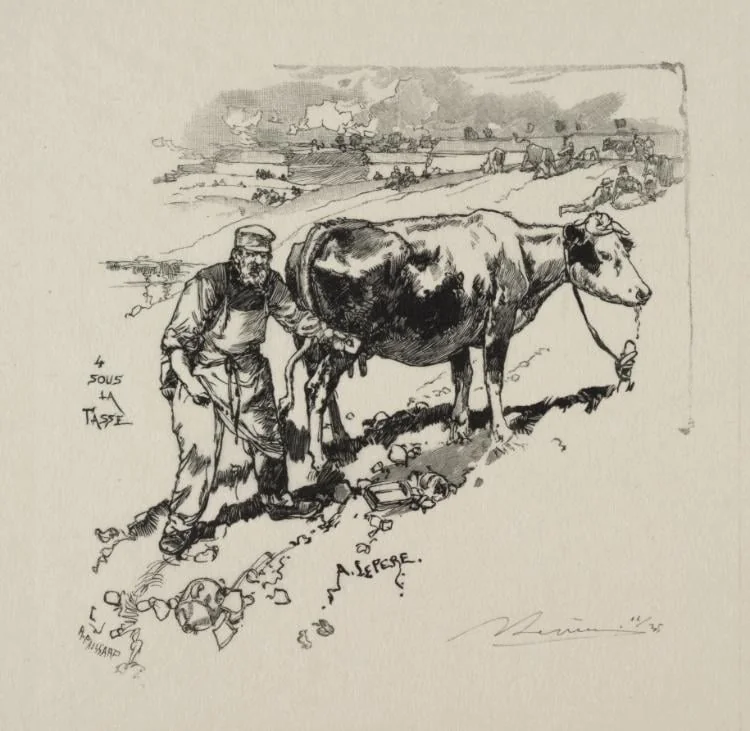 Le marchand de lait, detail