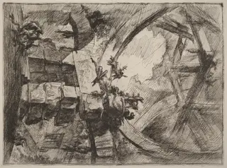 The Giant Wheel, by Giovanni Battista Piranesi, ink, 1754