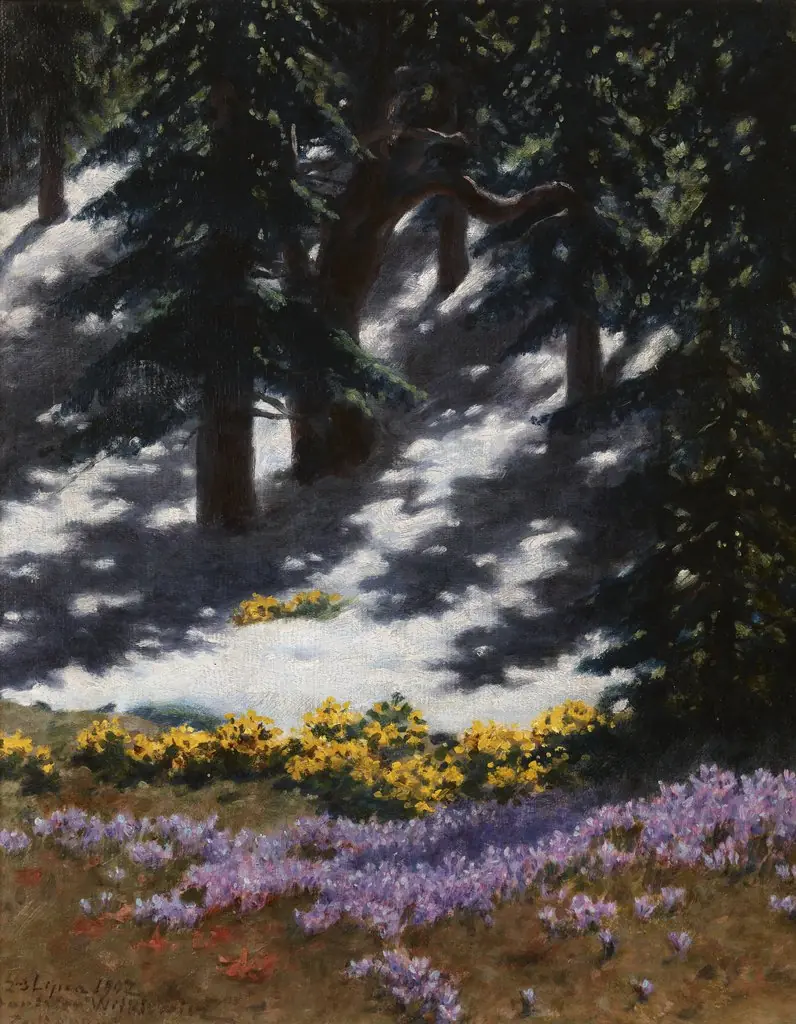 Crocuses and Marsh-Marigolds, by Stanisław Witkiewicz, oil, 1907