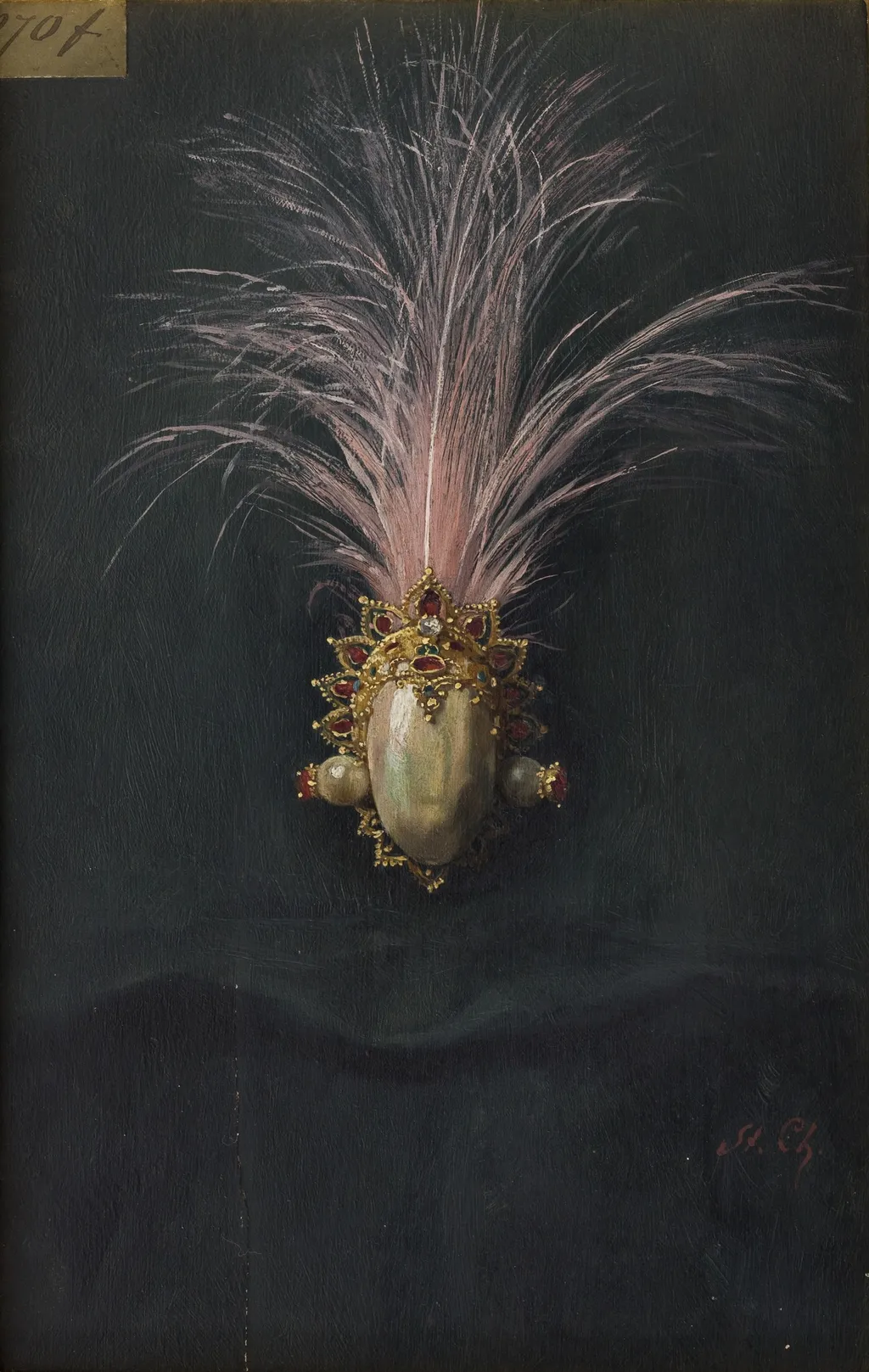 Study of an Ornamental Escuffas, by Stanisław Chlebowski, oil, 1869