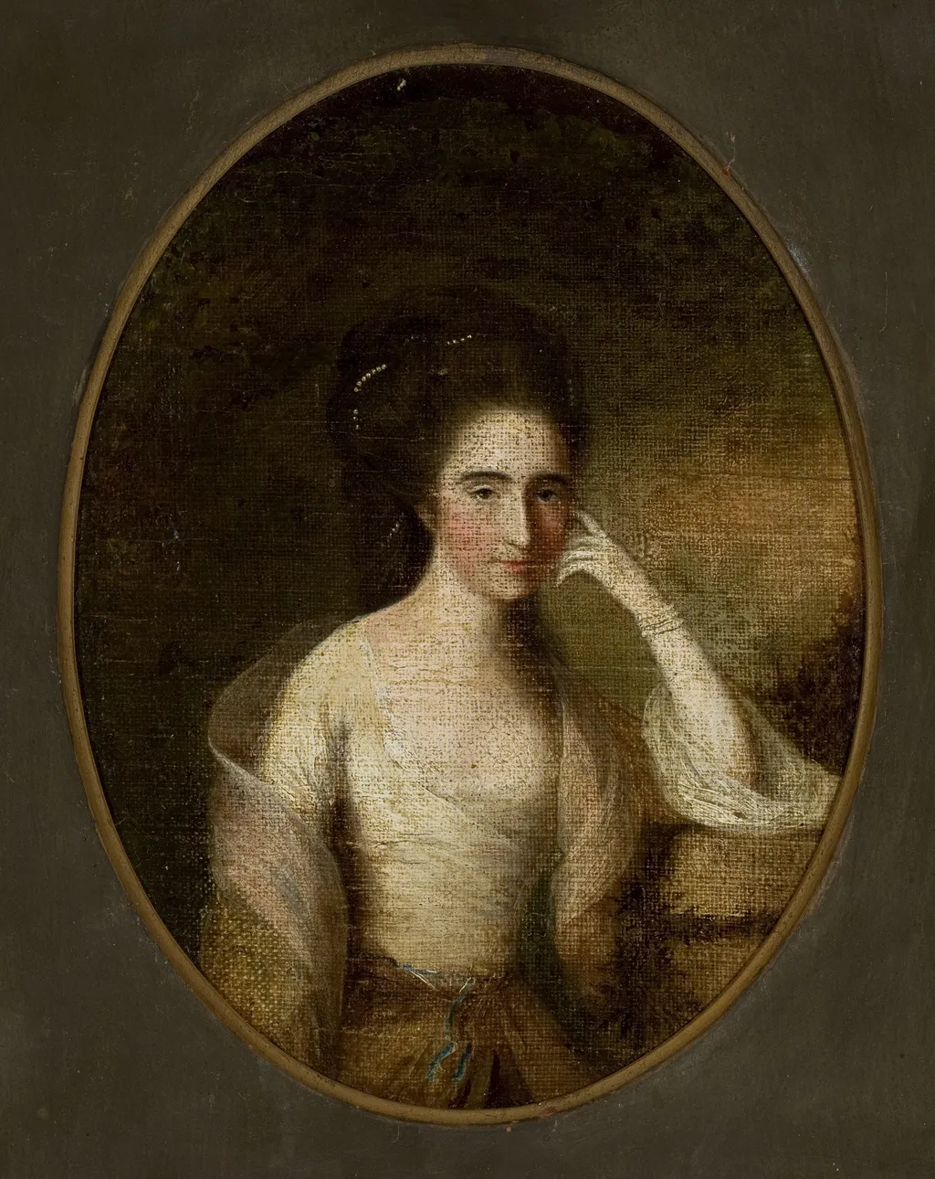 Self-portrait, by 4th Marquise of Alorna Leonor de Almeida Portugal, oil, 1794