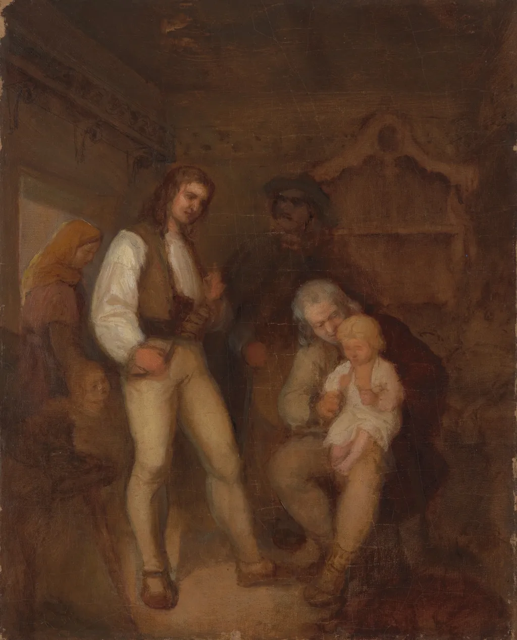 Highlander's Family, by Aleksander Kotsis, oil, 1869