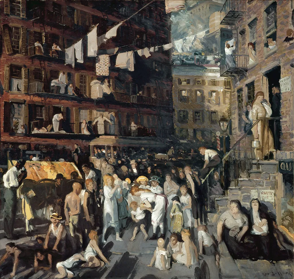 Cliff Dwellers, by George Bellows, oil, 1913