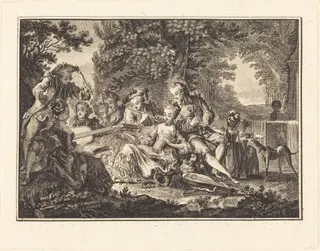 Rural Concert, by Joseph de Longueil, ink, 1761