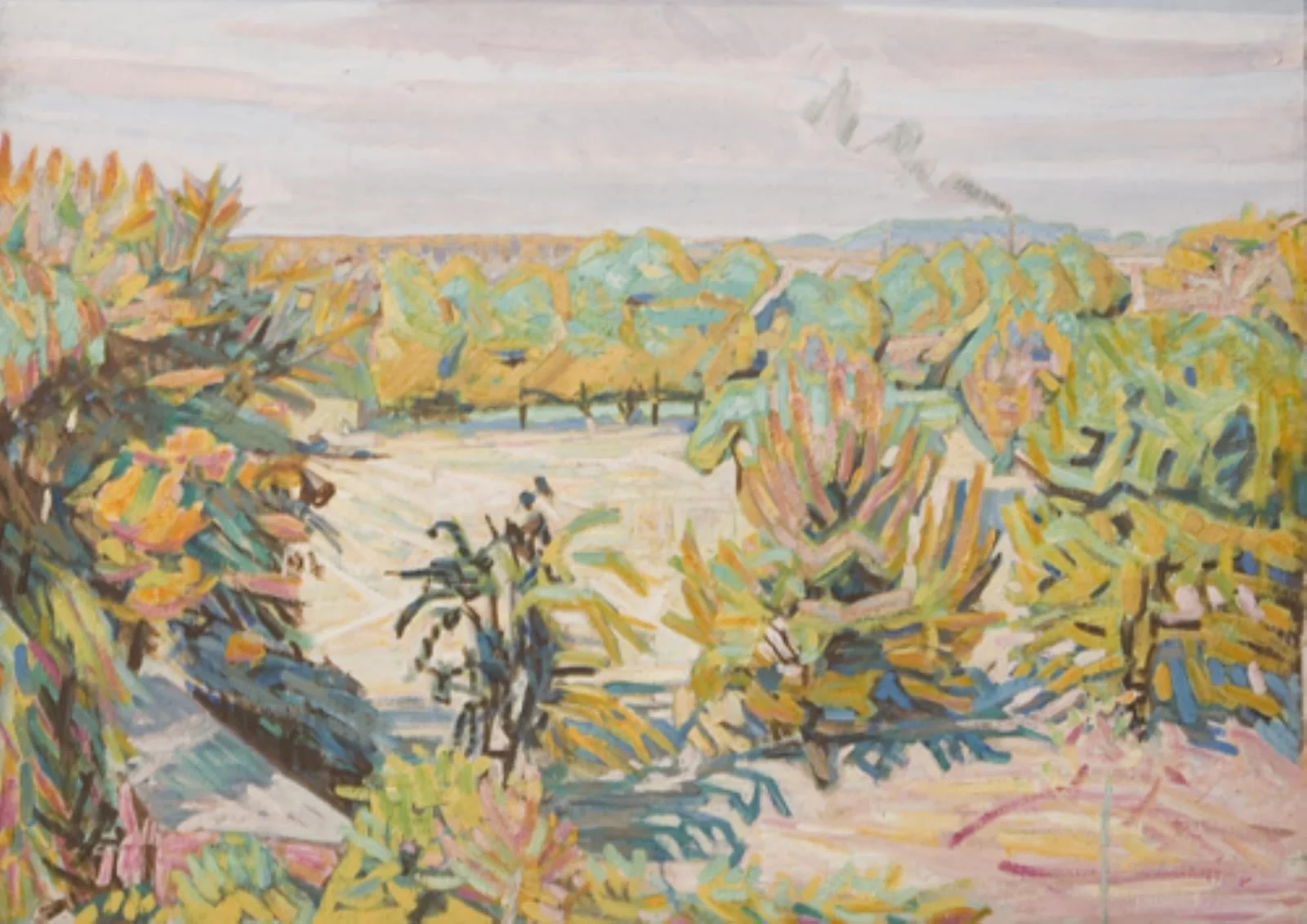 A Garden Seen from the Artist's Dwelling. Autumn, detail