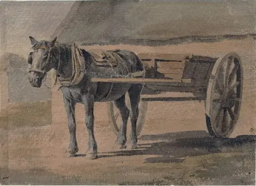 Horse and Cart, by Joshua Cristall, 1790
