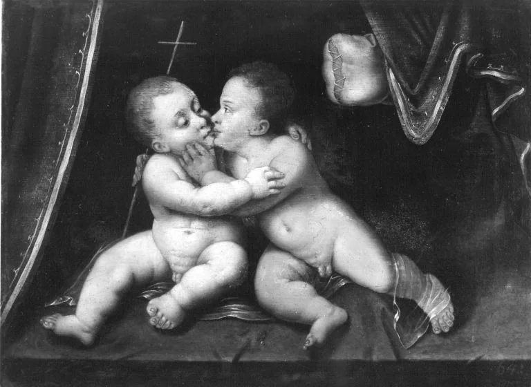 Holy Infants Kissing, detail