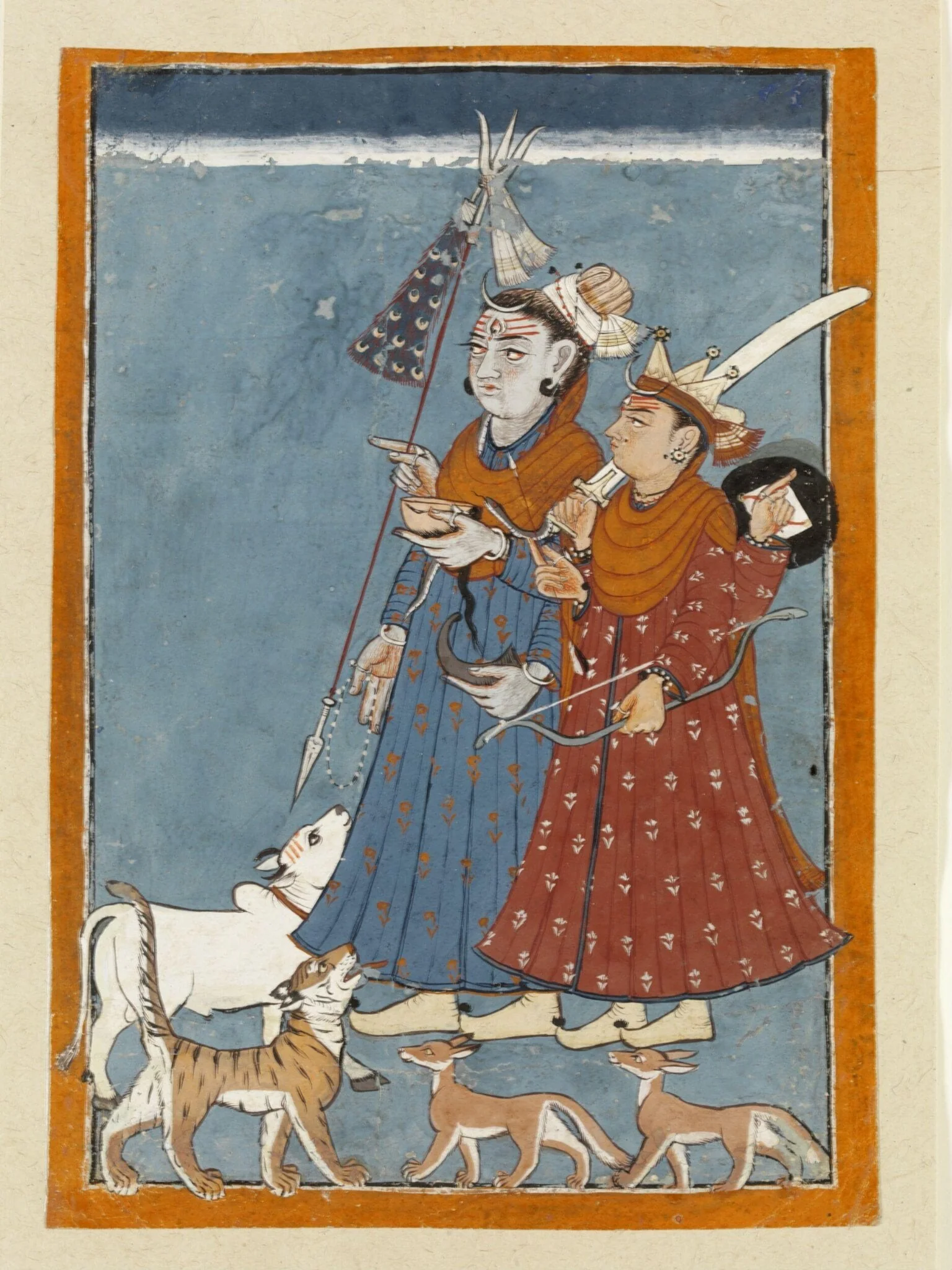 Shiva and Devi, detail