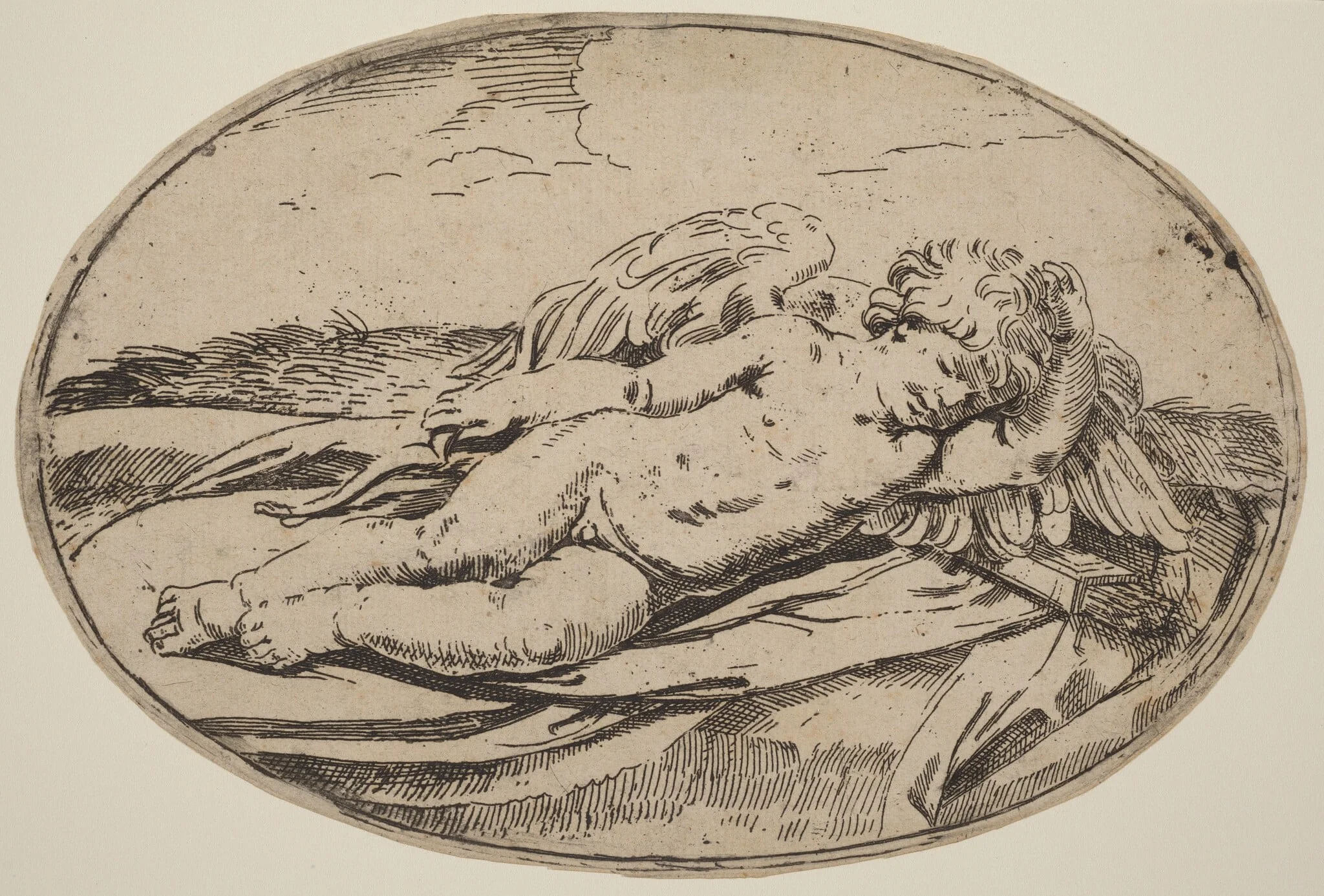 Sleeping Cupid, detail