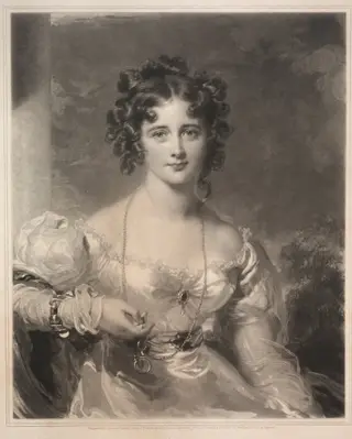 Miss Rosamond Croker, by Samuel Cousins, 1828