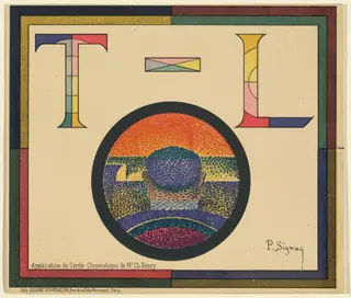 Application du Cercle Chromatique de Mr. Ch. Henry, by Paul Signac, ink, 1889