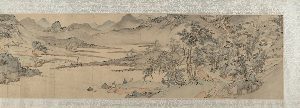 明 佚名 傳文伯仁 山水圖 卷|Landscape, detail