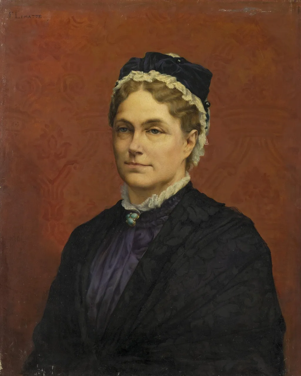 Portrait of Ye.F. Chikhachyova, by Fernand Lematte, oil, 1894