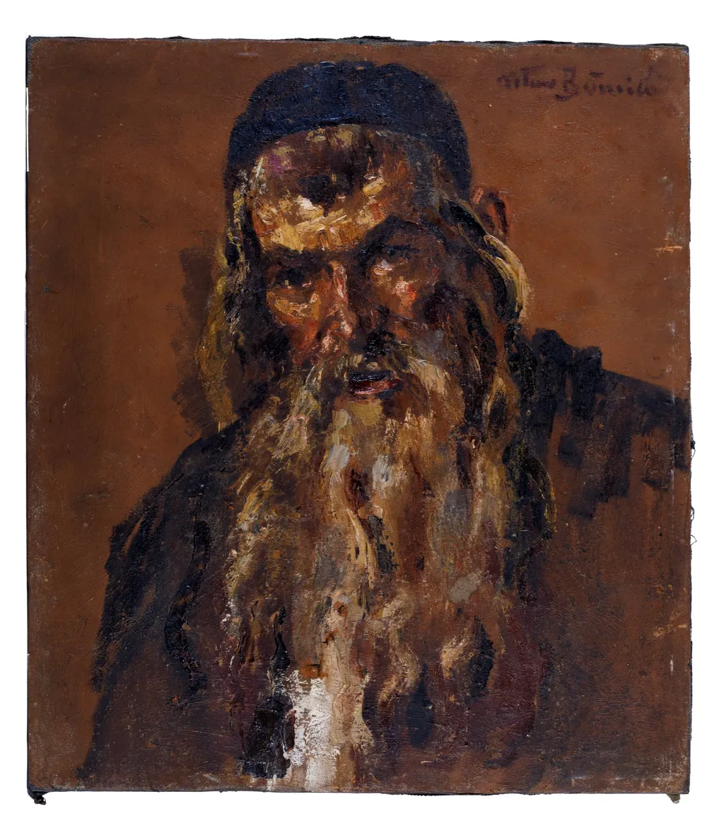 Portret de bătrân evreu, by Octav Băncilă, 1850