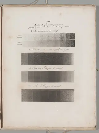 Art of the Lithograph: Toning Samples, Plate XVI, by Alois Senefelder, 1819