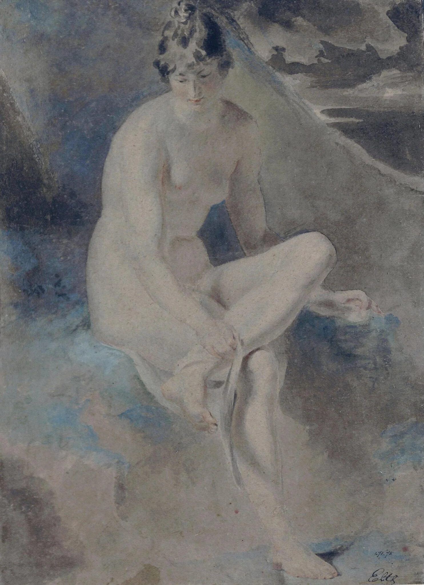Study of a female nude, detail