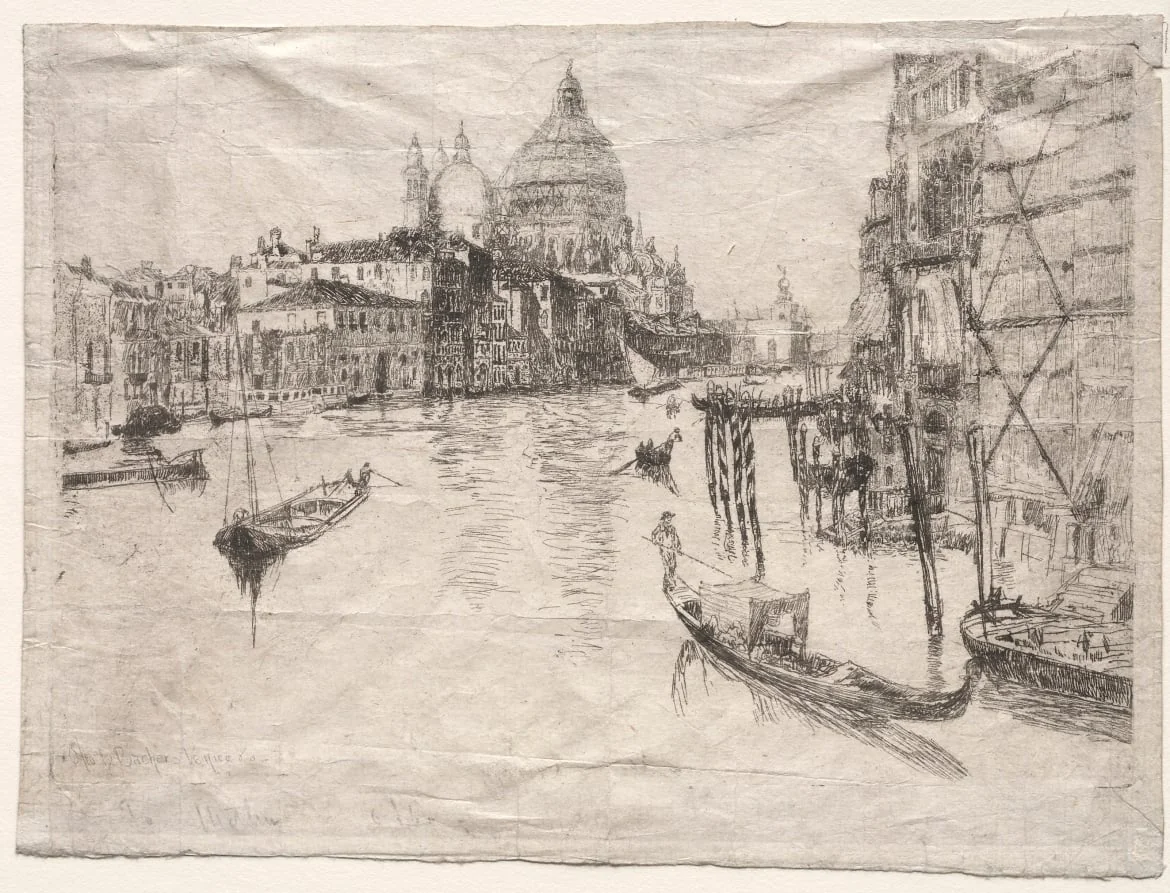 Entrance to the Grand Canal, Venice, detail